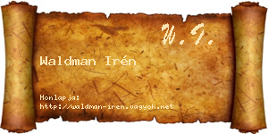 Waldman Irén névjegykártya